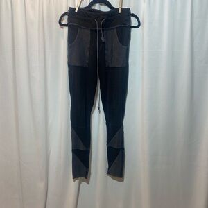 Black and Gray Drawstring Pants
